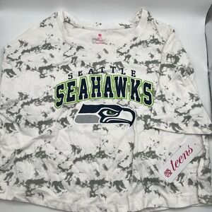 💚 Seattle Seahawks Tie-Dye Graphic Tee | Teen Size L (11/13)